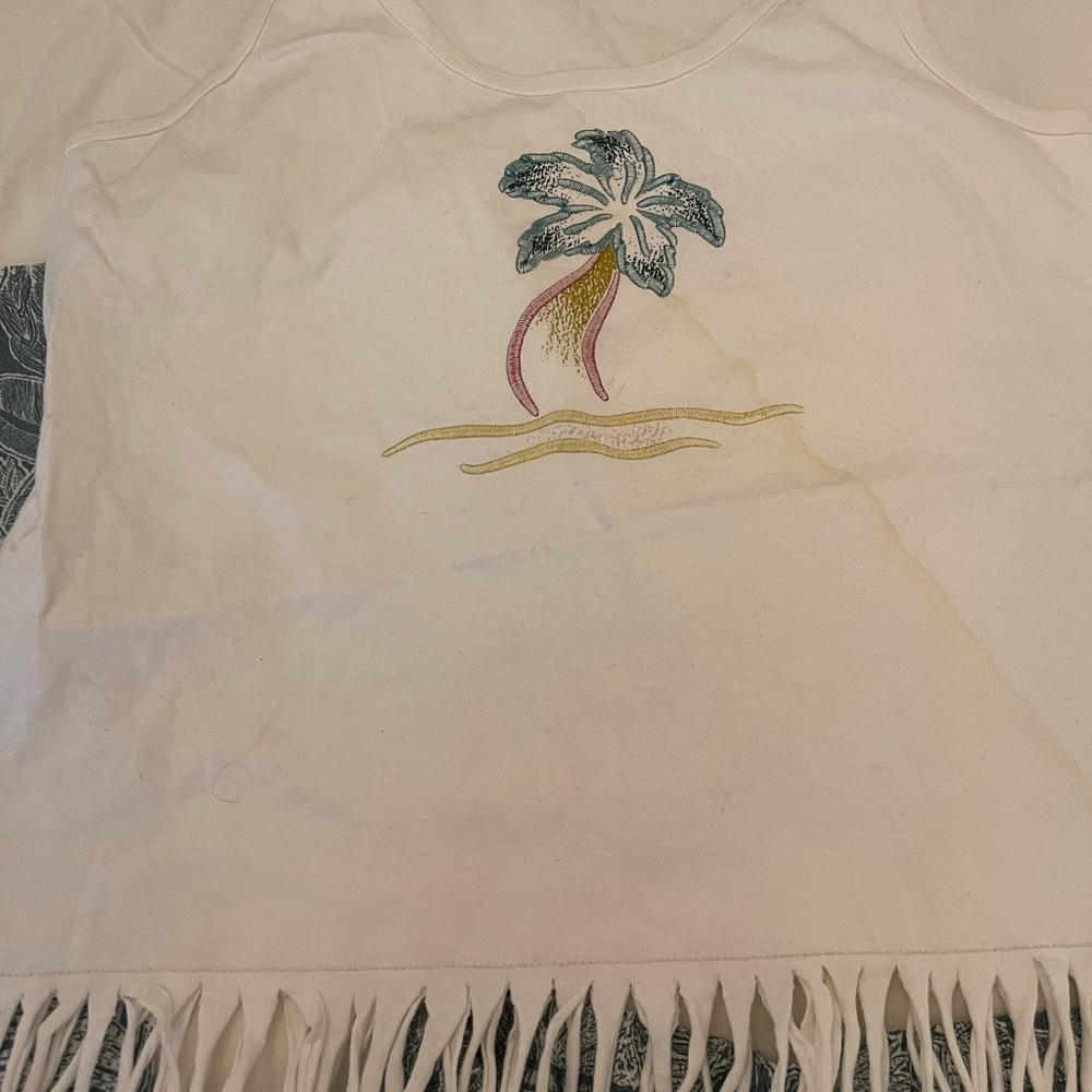 O’Neill Green Palm Print Johnny  Pants XL NWT Elastic Waist & Palm Fringe Bag - Picture 8 of 11
